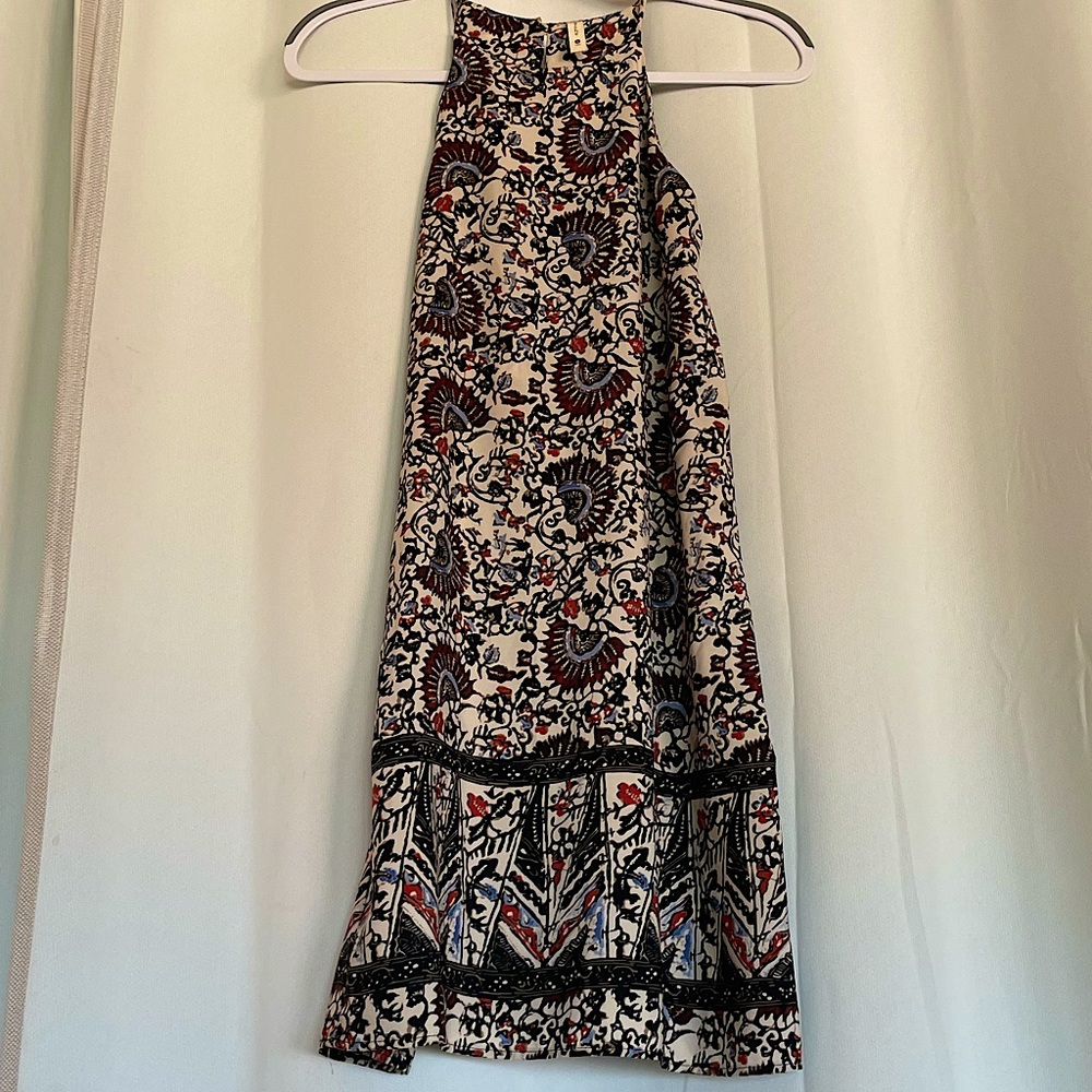 Printed halter mini dress size small